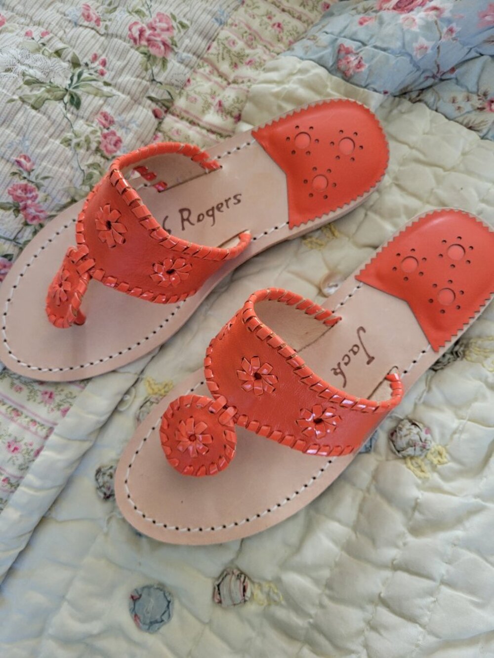 ORANGE JACK ROGERS SIZE 5.5 SANDLES
